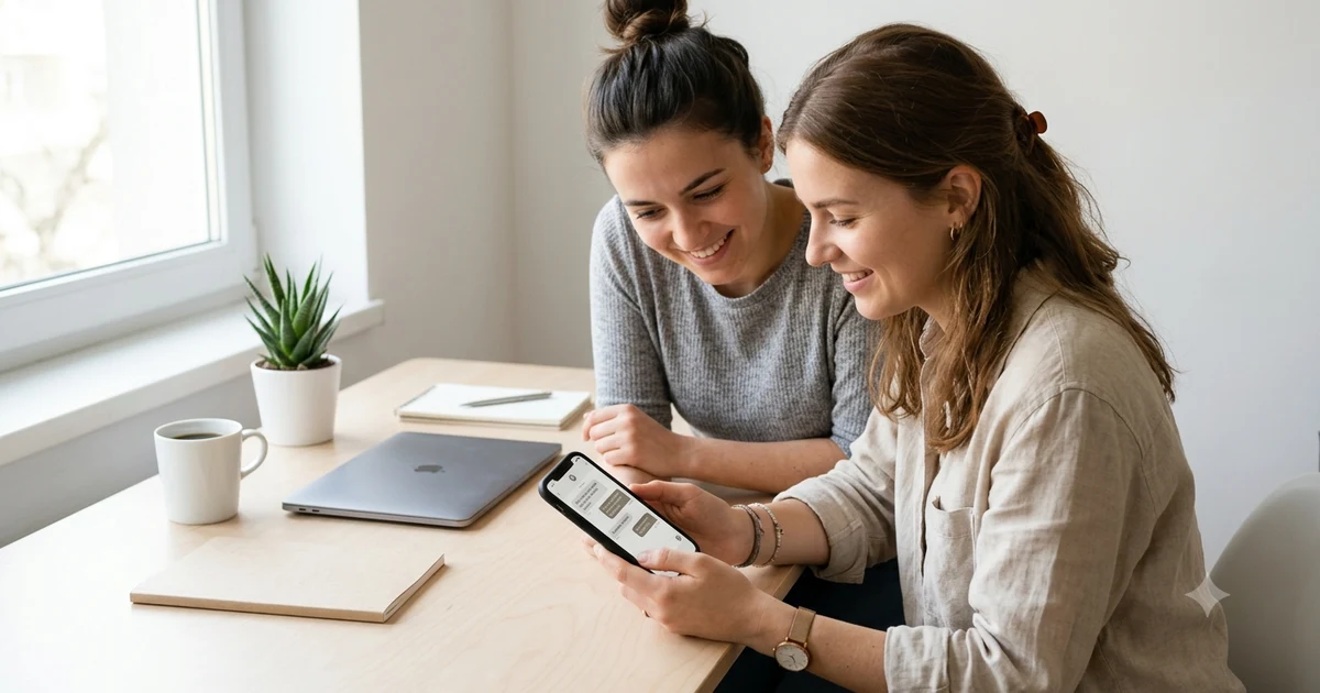 Smartphone on a clean desk showing a chat conversation about asking questions, representing polite alternatives to the phrase why do you ask in everyday texting.