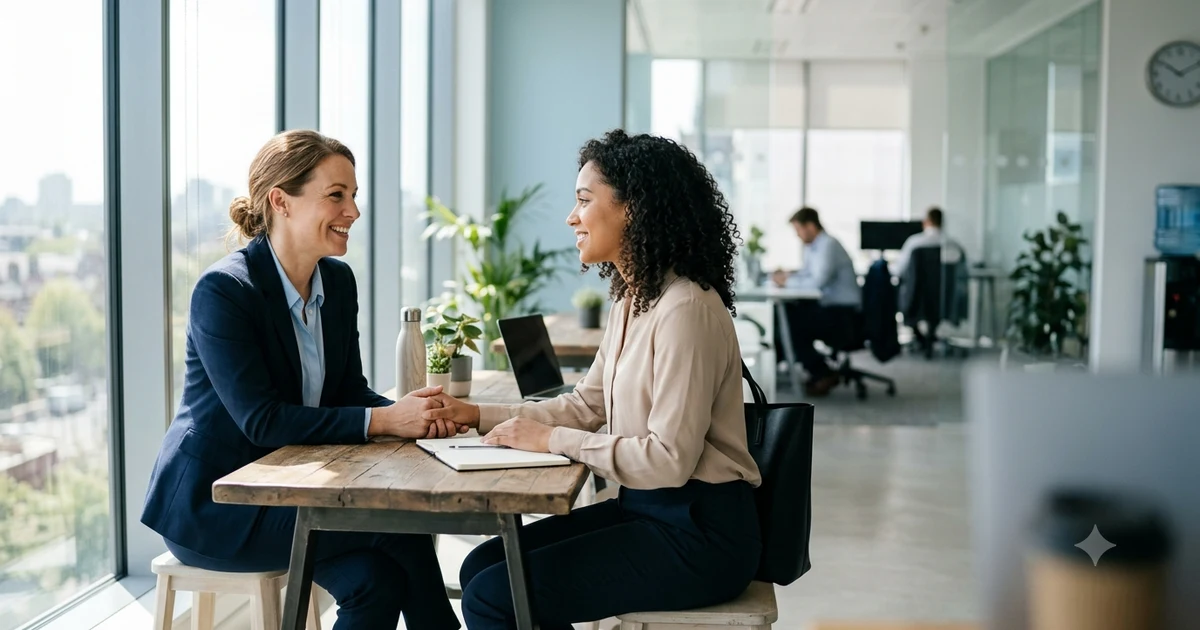 Person encouraging a friend with supportive words before an important presentation, representing different ways to say I believe in you.