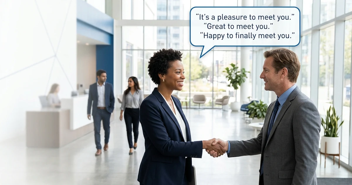 Professional and friendly alternatives to nice to meet you with examples for business, networking, and everyday conversations.