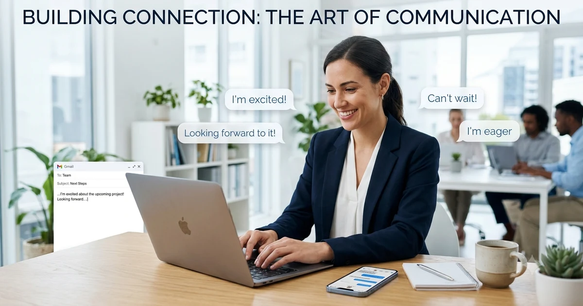 Professional and casual alternatives to say I look forward to it shown in email and text message examples