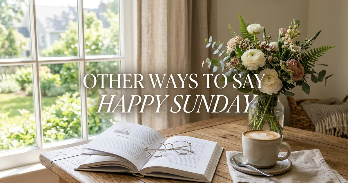 Other ways to say Happy Sunday with thoughtful weekend greeting ideas and message alternatives for friends, family, coworkers, and social media.